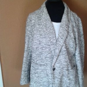 Knit black and white jacket